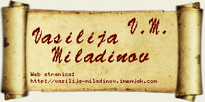 Vasilija Miladinov vizit kartica